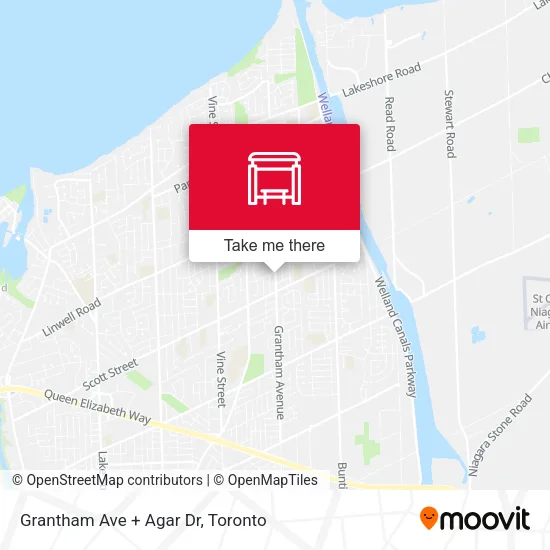 Grantham Ave + Agar Dr map