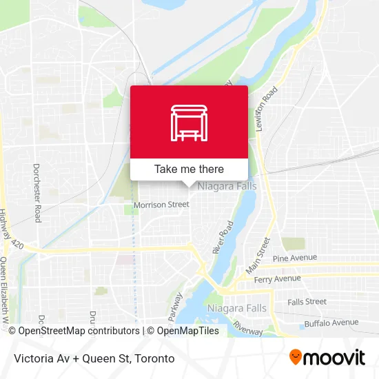Victoria Av + Queen St map