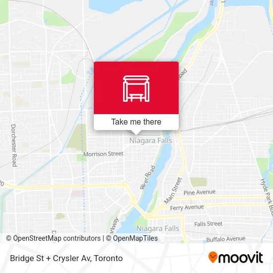 Bridge St + Crysler Av map