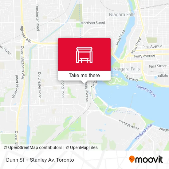 Dunn St + Stanley Av map