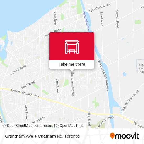 Grantham Ave + Chatham Rd map