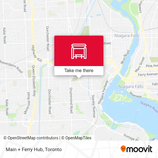 Main + Ferry Hub map