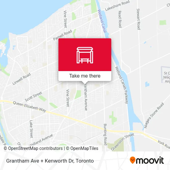Grantham Ave + Kenworth Dr map