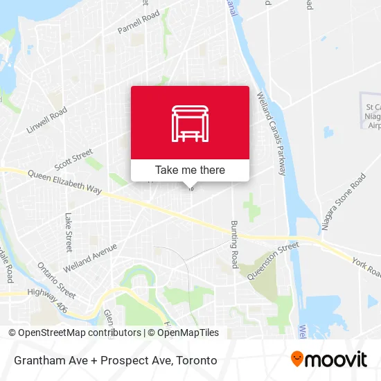Grantham Ave + Prospect Ave map
