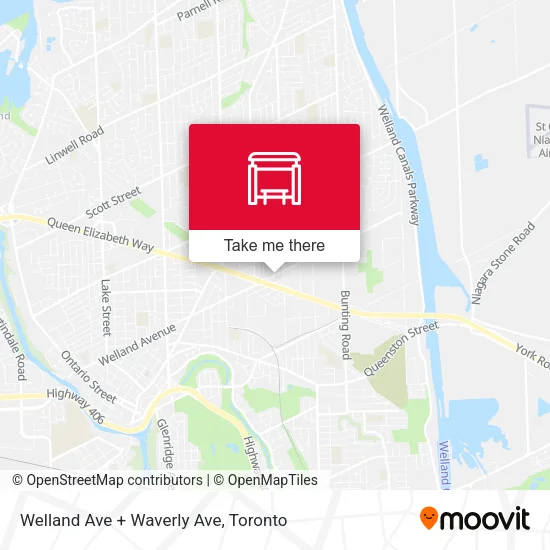 Welland Ave + Waverly Ave map