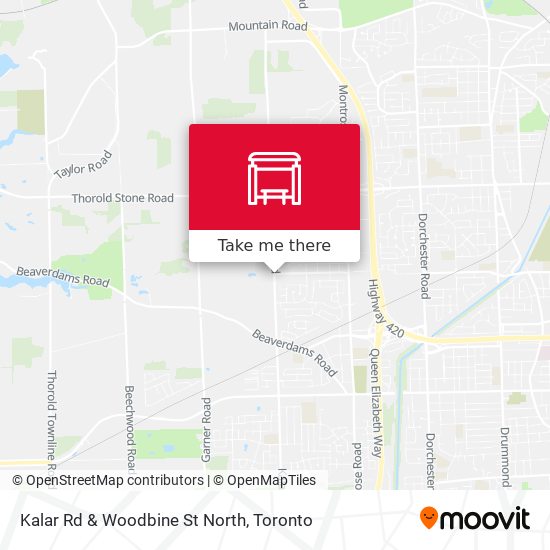Kalar Rd & Woodbine St North map