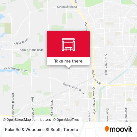 Kalar Rd & Woodbine St South map