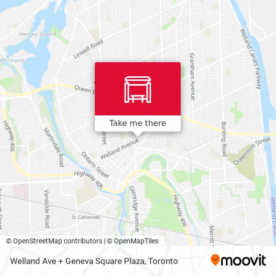 Welland Ave + Geneva Square Plaza map