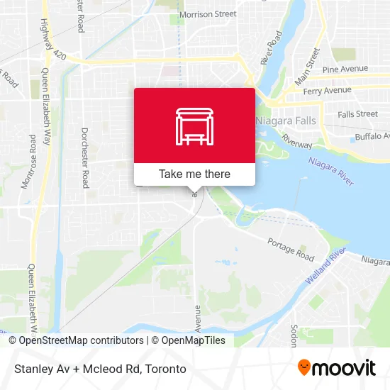 Stanley Av + Mcleod Rd map