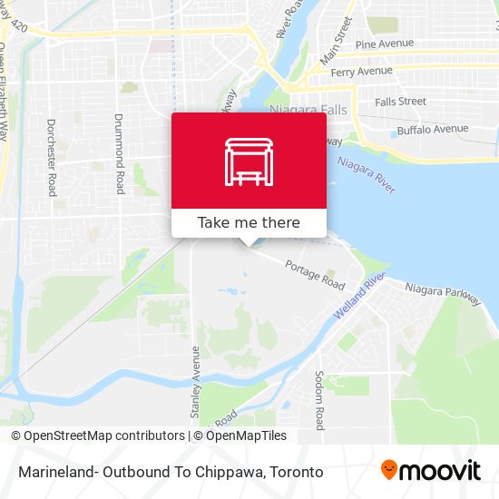 Marineland- Outbound To Chippawa map