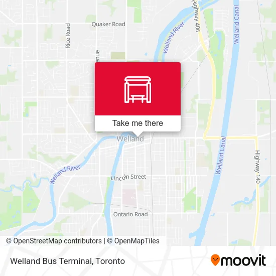 Welland Bus Terminal map