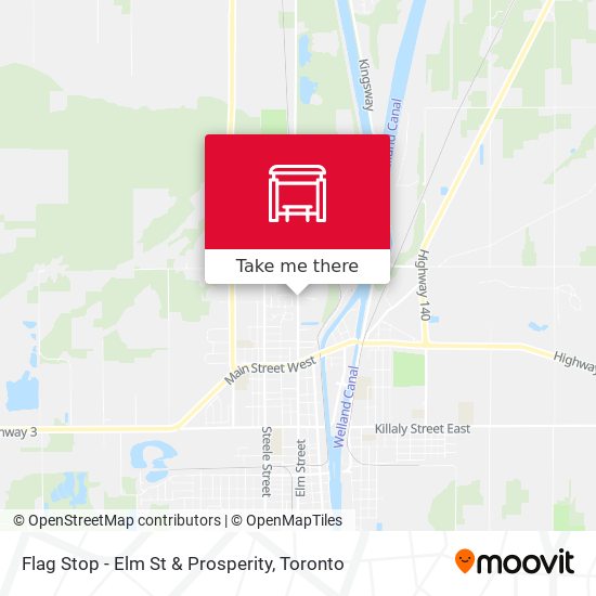 Flag Stop - Elm St & Prosperity map