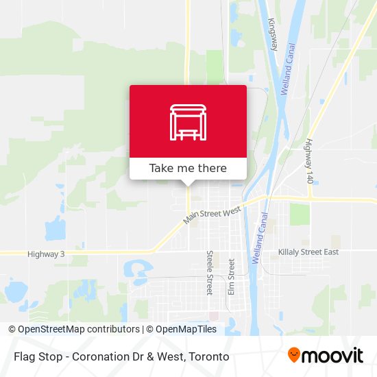 Flag Stop - Coronation Dr & West map