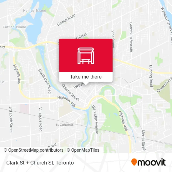 Clark St + Church St map