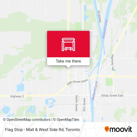 Flag Stop - Mall & West Side Rd map
