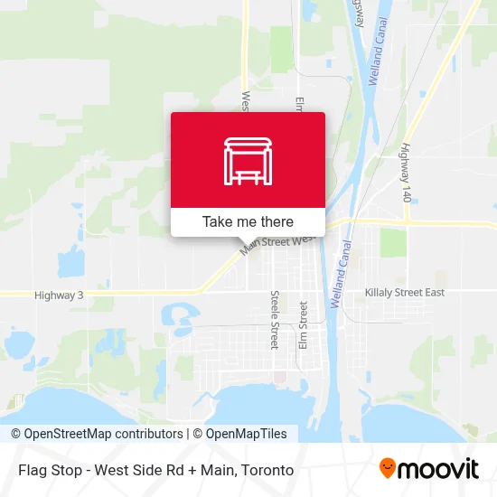 Flag Stop - West Side Rd + Main map