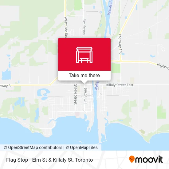 Flag Stop - Elm St & Killaly St map
