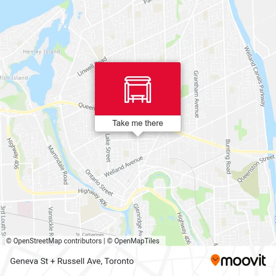 Geneva St + Russell Ave map