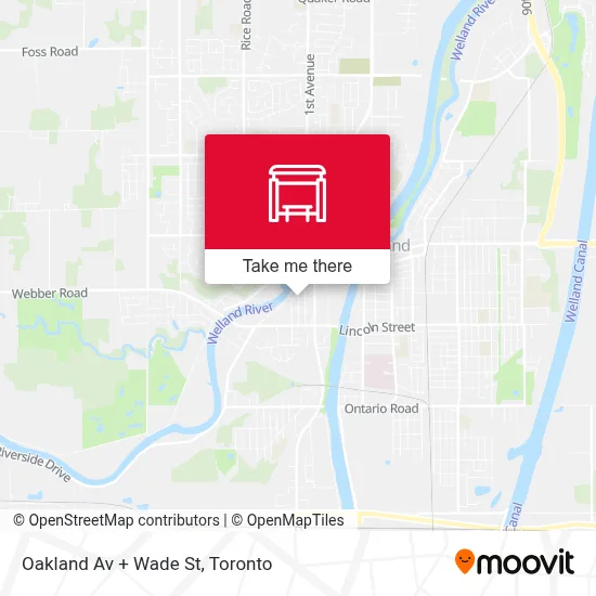Oakland Av + Wade St map