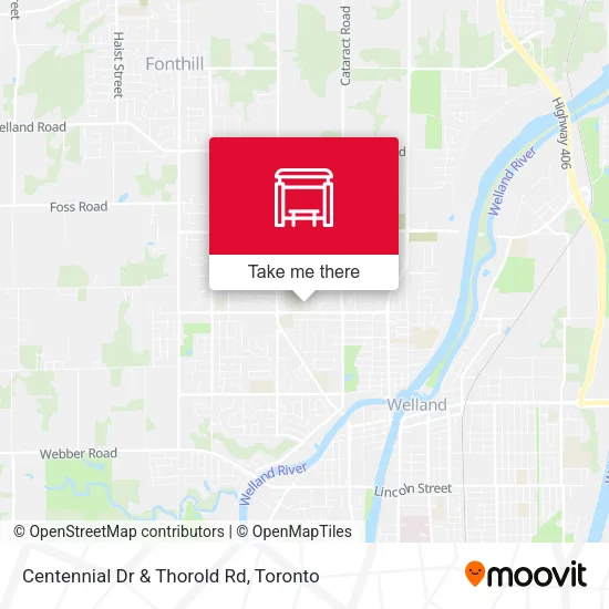 Centennial Dr & Thorold Rd map