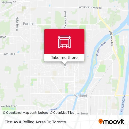 First Av & Rolling Acres Dr map