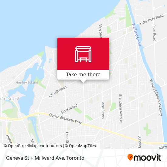 Geneva St + Millward Ave map