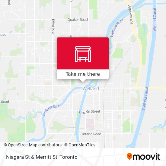 Niagara St & Merritt St map