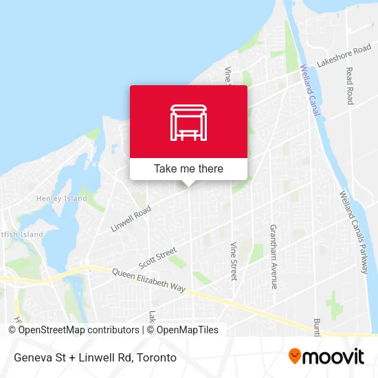 Geneva St + Linwell Rd map