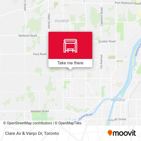 Clare Av & Vanjo Dr map