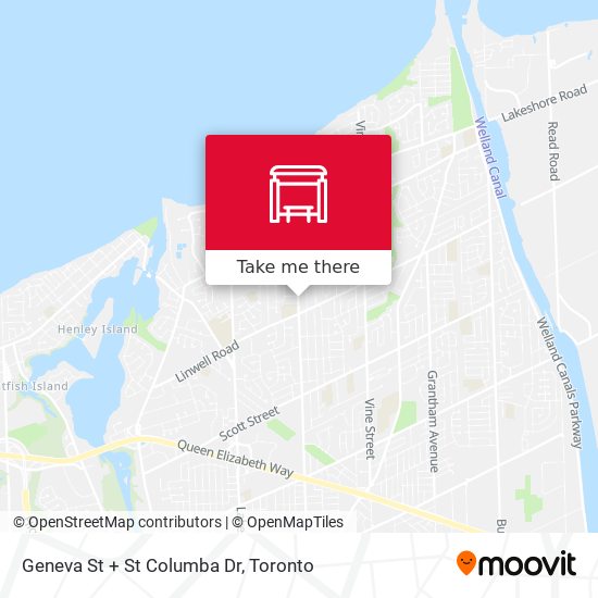 Geneva St + St Columba Dr map