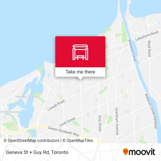 Geneva St + Guy Rd map