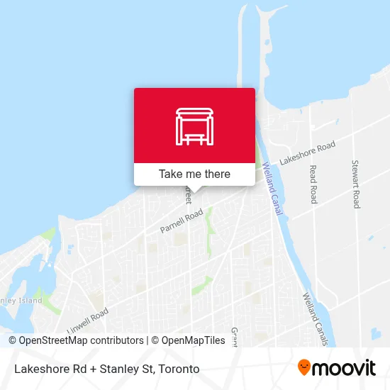 Lakeshore Rd + Stanley St map