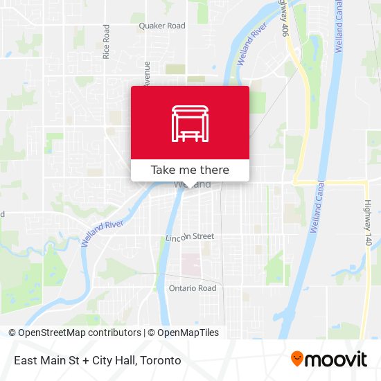 East Main St + City Hall map