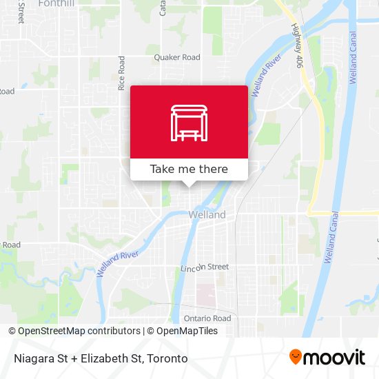 Niagara St + Elizabeth St map