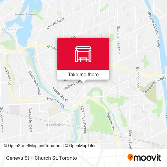 Geneva St + Church St map