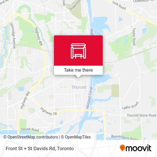 Front St + St Davids Rd map