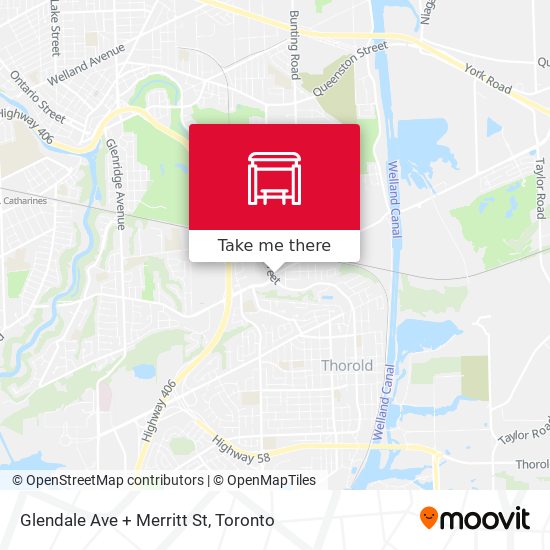 Glendale Ave + Merritt St map