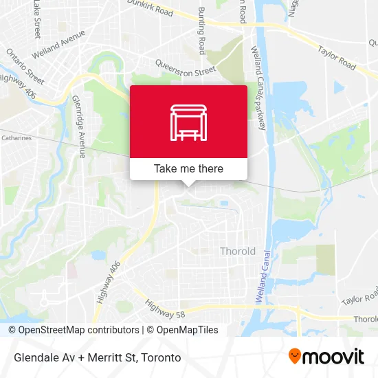 Glendale Av + Merritt St map