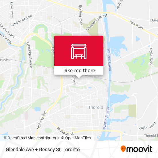 Glendale Ave + Bessey St map