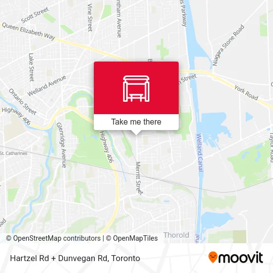 Hartzel Rd + Dunvegan Rd map