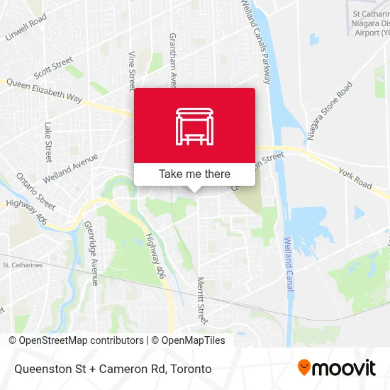 Queenston St + Cameron Rd map