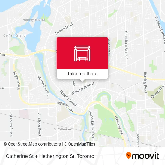 Catherine St + Hetherington St map
