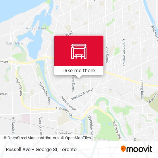 Russell Ave + George St map