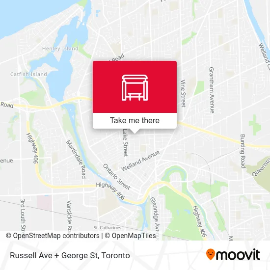 Russell Ave + George St map