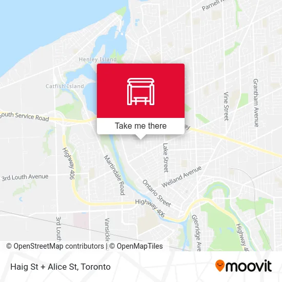 Haig St + Alice St map