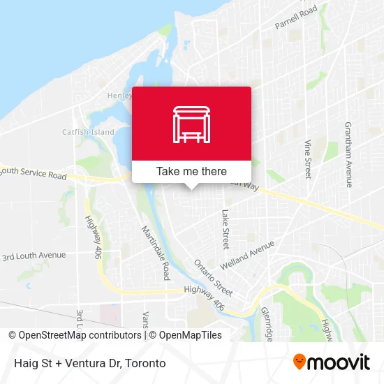 Haig St + Ventura Dr map