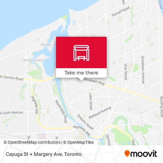Cayuga St + Margery Ave map