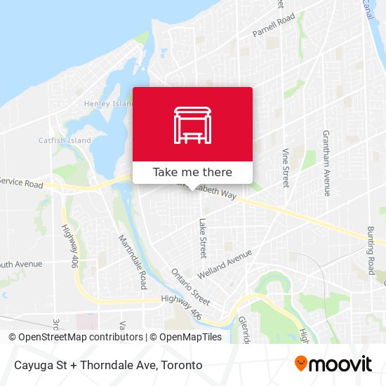 Cayuga St + Thorndale Ave map