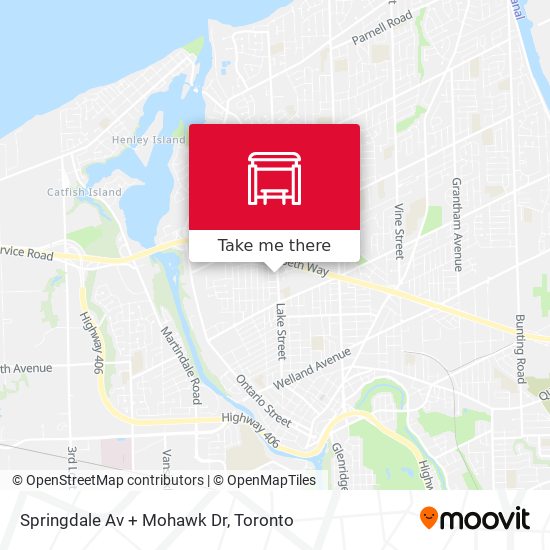 Springdale Av + Mohawk Dr map