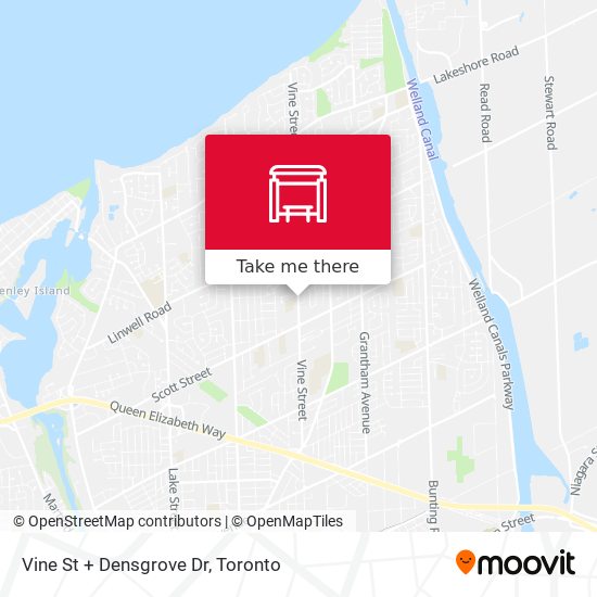 Vine St + Densgrove Dr map